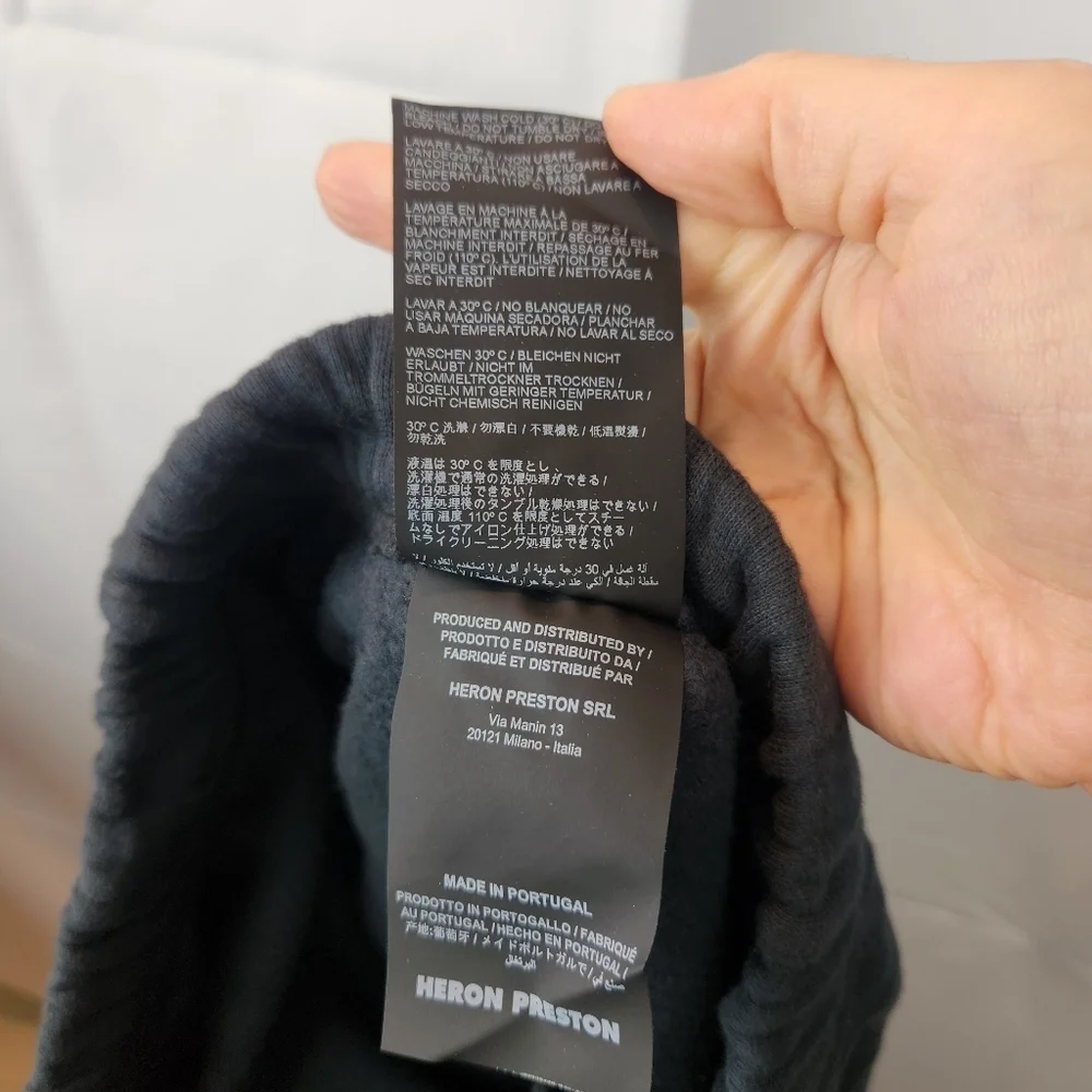 Heron Preston stick label sweatpants off black size S BNWT